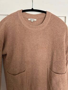 Madewell Crewneck Ribbed Sweater - Blush Pink